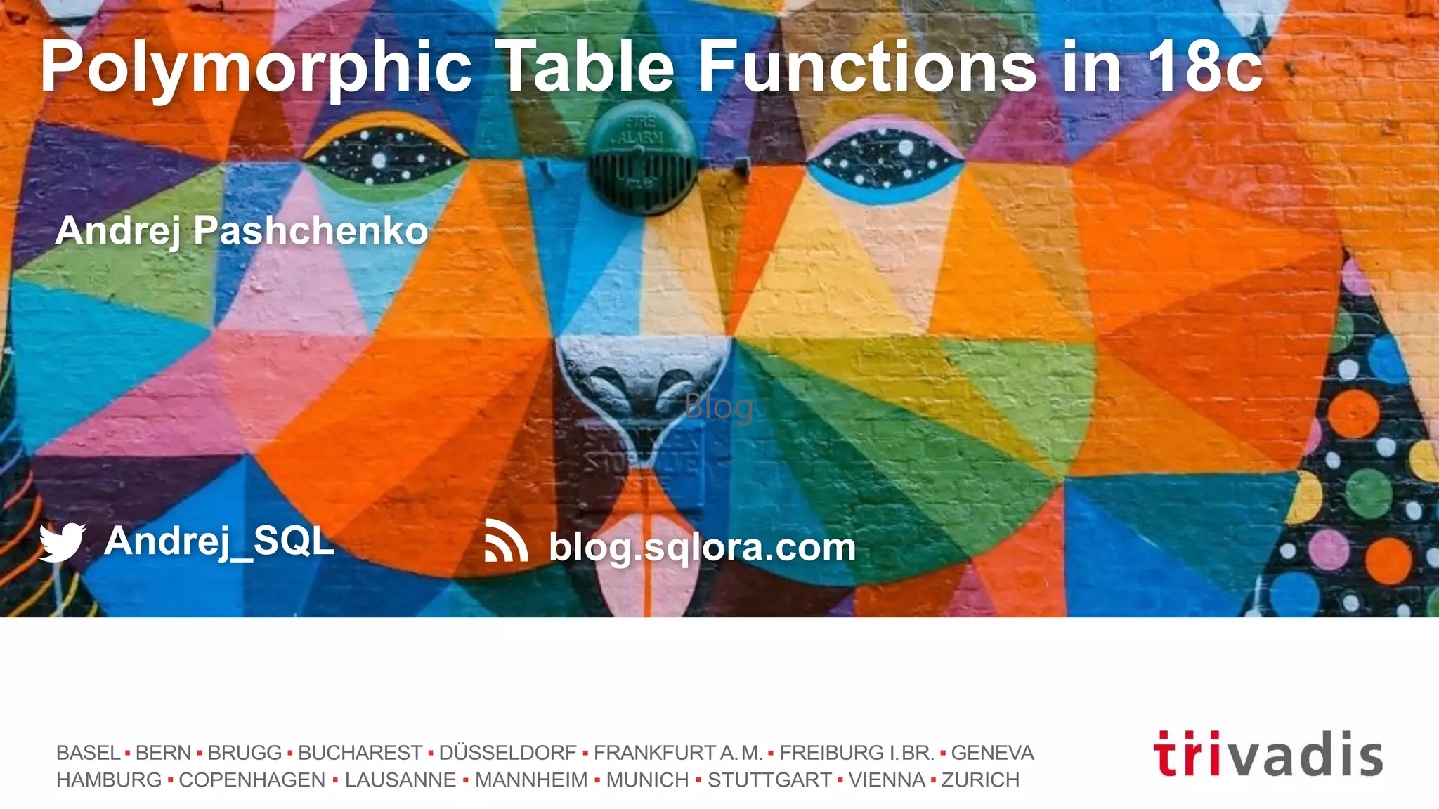 Polymorphic Table Functions in 18c | PPT