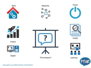 www.pthr.co.uk @PerryTimms +PerryTimms
Work Networks Power
Insight
Learning
Impact
Digital
The Answers?
 