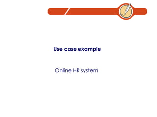 Use case example Online HR system 