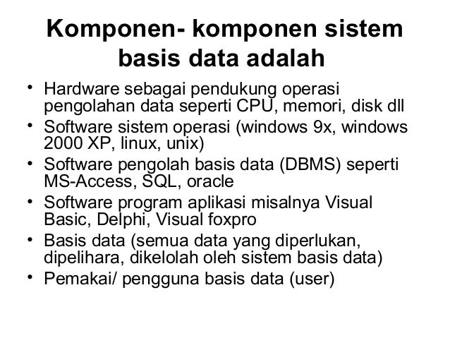 Konsep basis data