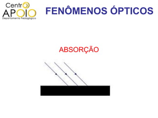 FENÔMENOS ÓPTICOS


  ABSORÇÃO
 