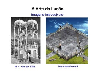 A Arte da Ilusão David MacDonald   M. C. Escher   1958 Imagens Impossíveis   