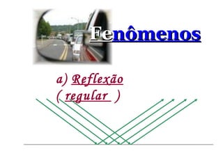 Fe nômenos a)  Reflexão   (  regular  )  