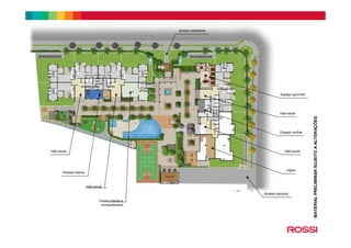 Hall social
Fitness interno
Hall social
Festas infantil e
brinquedoteca
Acesso veículos
Acesso pedestres
Jogos
Hall social
Espaço mulher
Hall social
Espaço gourmet
MATERIALPRELIMINARSUJEITOAALTERAÇÕES
 