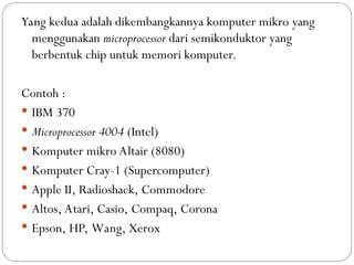 Perkembangan Perangkat Keras Komputer (Hardware) | PPT