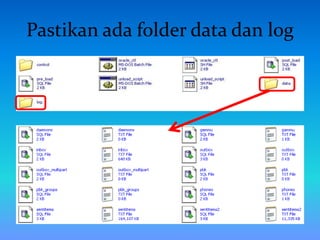 Pastikan ada folder data dan log
 