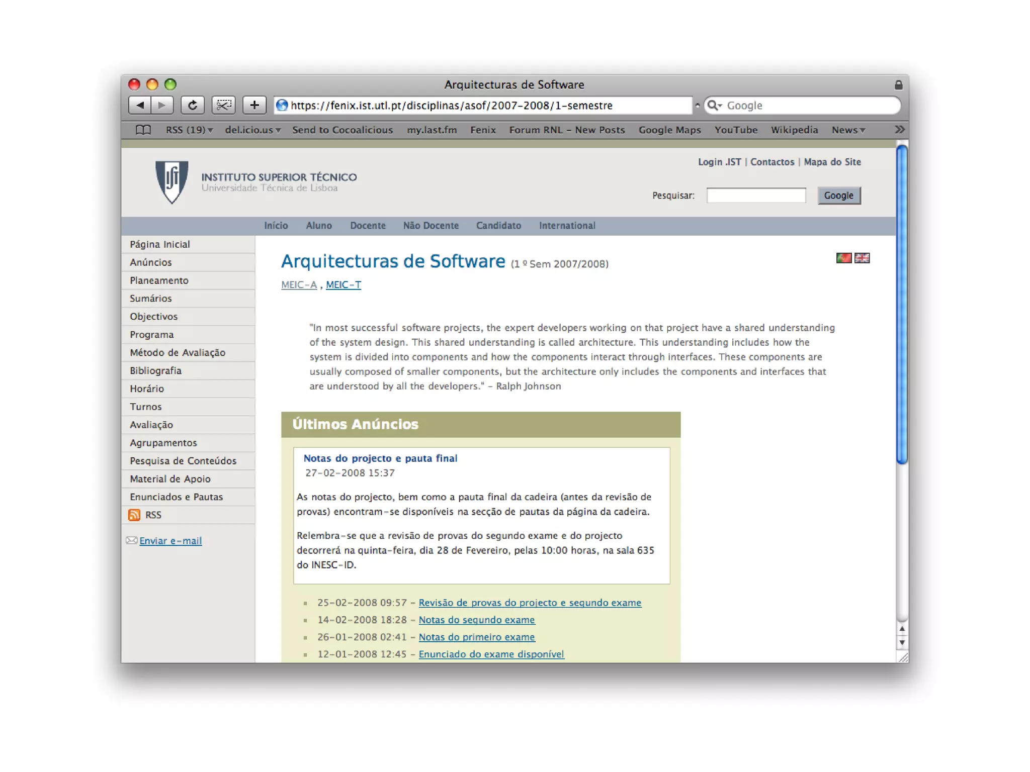 The tale of the Fénix architecture