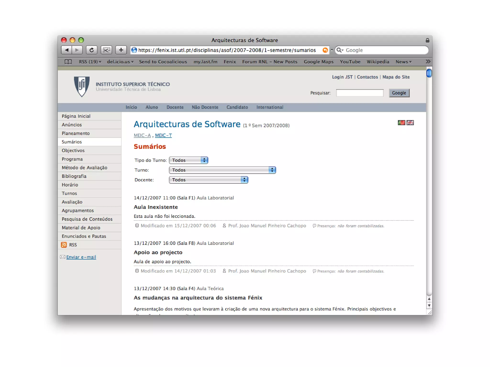 The tale of the Fénix architecture
