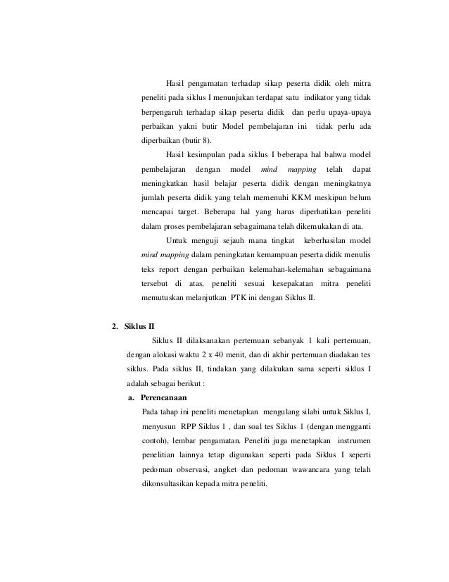 Upaya Meningkatkan Kemampuan Peserta Didik Menulis Teks Report Mata P