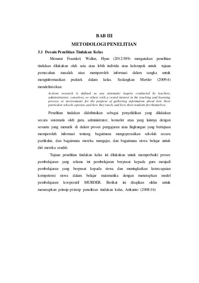 Penelitian tindakan kelas model murder eka sastrawati