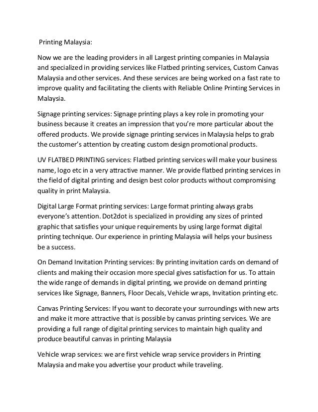 dot2dot printing malaysia digital