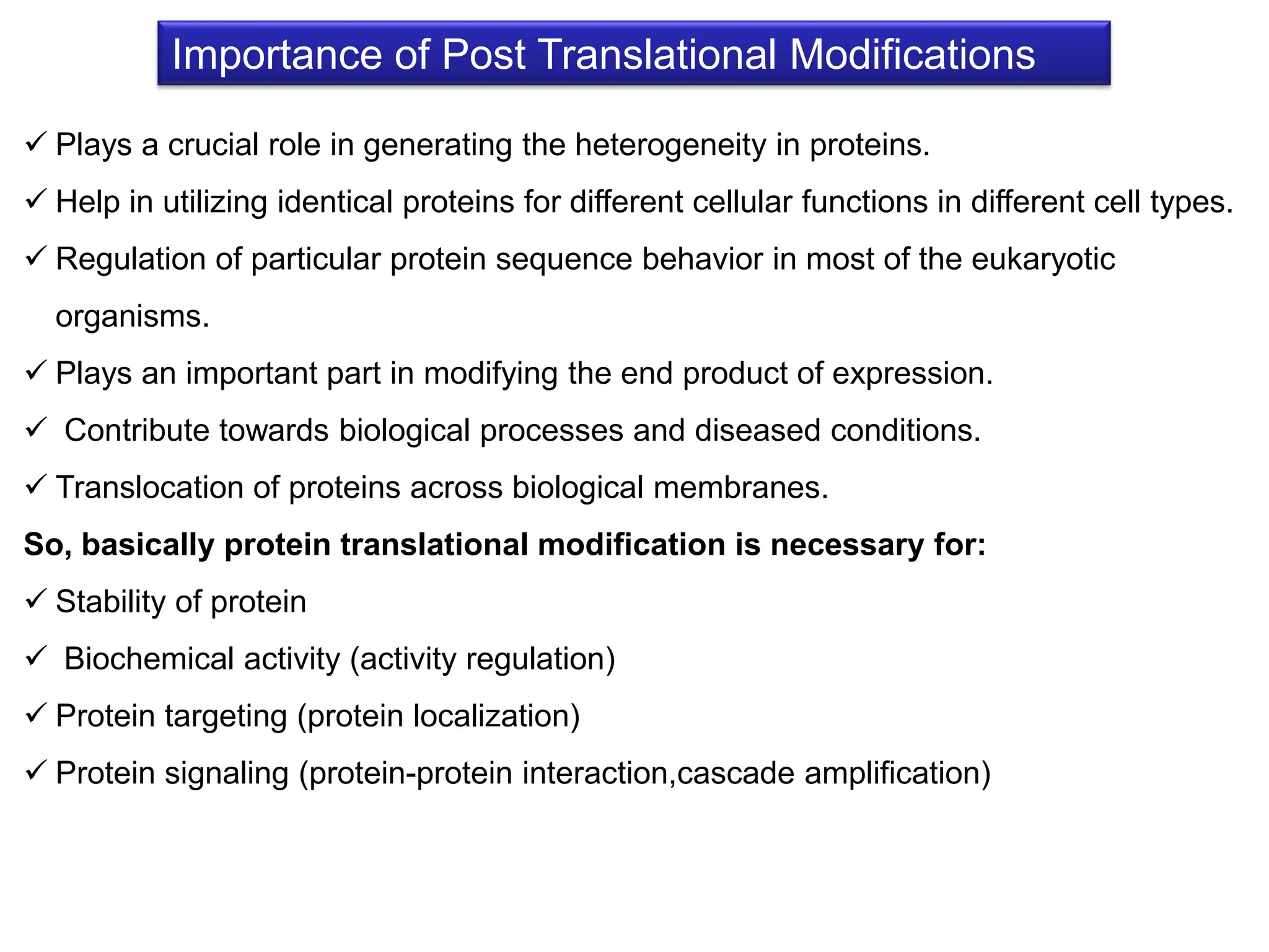 Post translational modification of proteins | PDF | Chemistry | Science