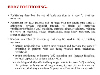 Pt management in icu | PPTX