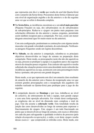 96
93
Competição
(AvaliaçãoQualitativa)
Recuperação
Activa
Fracção
Intermédi
a
do
«jogar»
Grande
fracção
do
«jogar».
Dinâmica
CompletaPequena
fracção
do
«jogar».
Predisposição
parao
jogo.
Competição
(AvaliaçãoQualitativa)
Figura 4 – Morfociclo Padrão
 