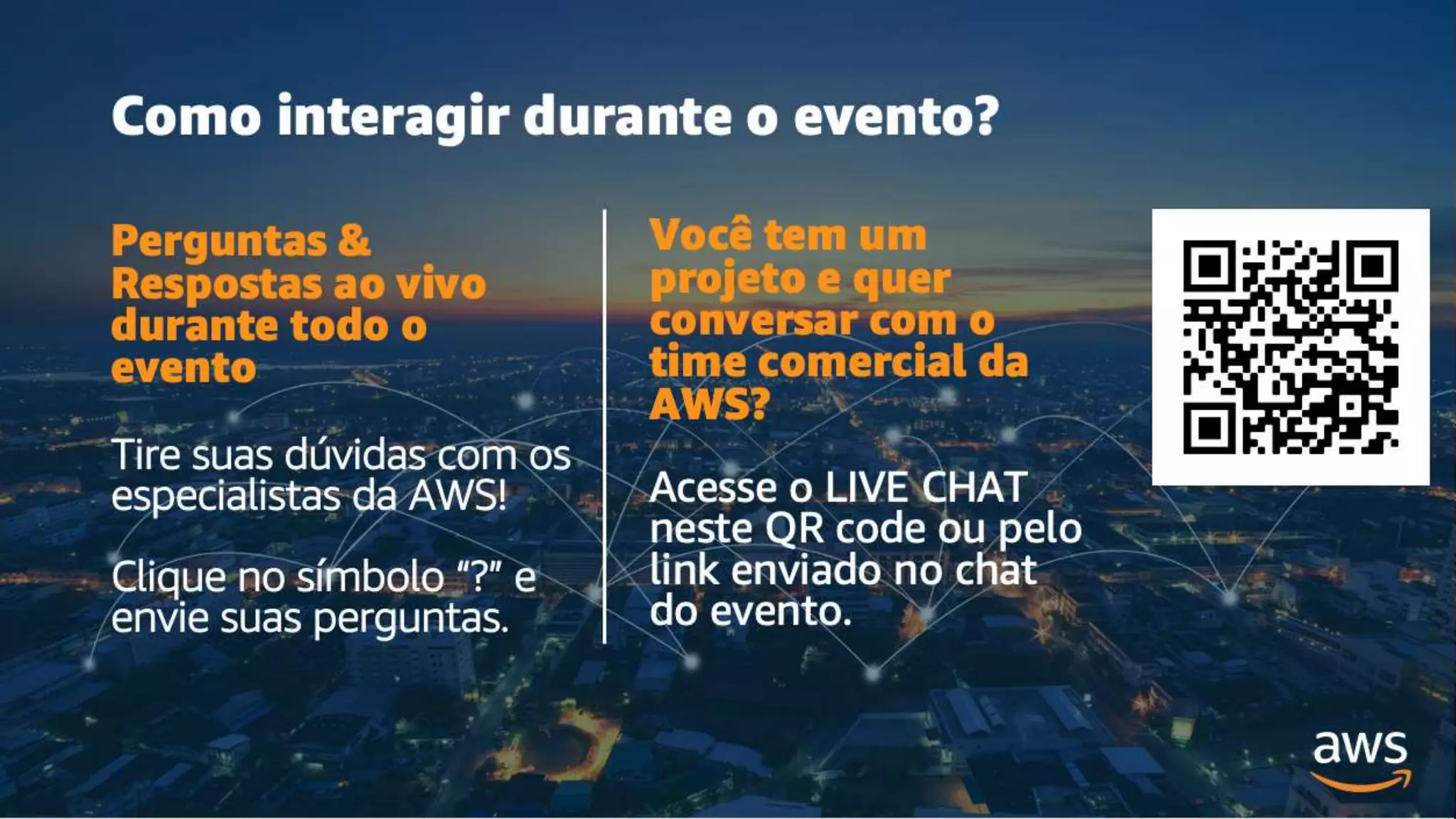 © 2021, Amazon Web Services, Inc. or its Affiliates. All rights reserved. Amazon Confidential and Trademark.
AWSWebinar Series Brasil
 