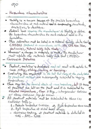 ASNT Liquid Penetrant Testing (PT) Level III Notes - Dr. Samir Saad (Handwriting)
