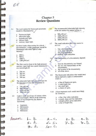 ASNT Liquid Penetrant Testing (PT) Level III Notes - Dr. Samir Saad (Handwriting)