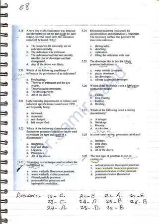 ASNT Liquid Penetrant Testing (PT) Level III Notes - Dr. Samir Saad (Handwriting)