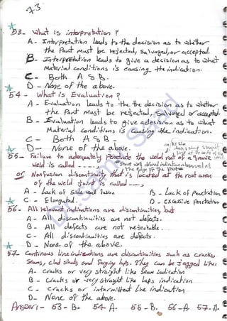 ASNT Liquid Penetrant Testing (PT) Level III Notes - Dr. Samir Saad (Handwriting)