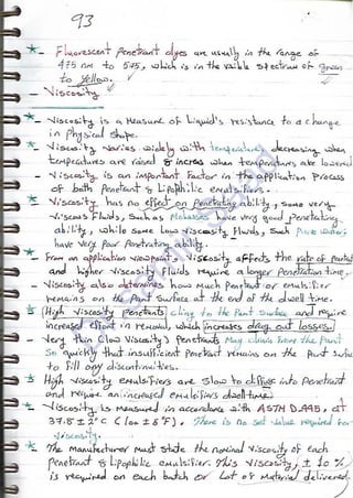 ASNT Liquid Penetrant Testing (PT) Level III Notes - Dr. Samir Saad (Handwriting)