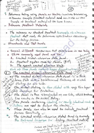 ASNT Liquid Penetrant Testing (PT) Level III Notes - Dr. Samir Saad (Handwriting)