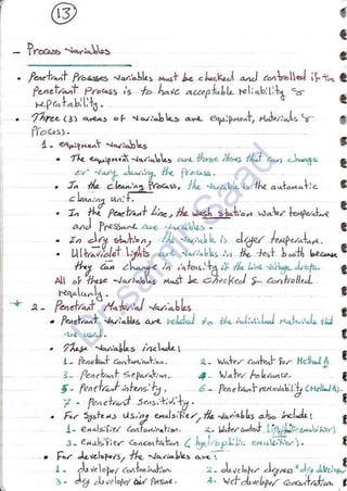 ASNT Liquid Penetrant Testing (PT) Level III Notes - Dr. Samir Saad (Handwriting)