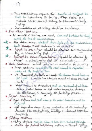 ASNT Liquid Penetrant Testing (PT) Level III Notes - Dr. Samir Saad (Handwriting)