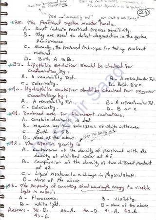 ASNT Liquid Penetrant Testing (PT) Level III Notes - Dr. Samir Saad (Handwriting)