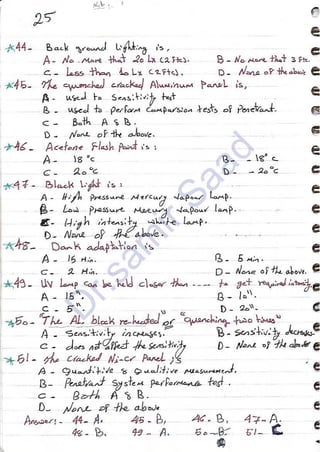 ASNT Liquid Penetrant Testing (PT) Level III Notes - Dr. Samir Saad (Handwriting)