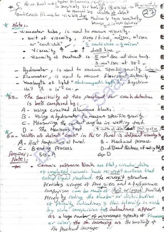 ASNT Liquid Penetrant Testing (PT) Level III Notes - Dr. Samir Saad (Handwriting)