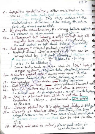 ASNT Liquid Penetrant Testing (PT) Level III Notes - Dr. Samir Saad (Handwriting)