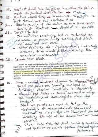 ASNT Liquid Penetrant Testing (PT) Level III Notes - Dr. Samir Saad (Handwriting)