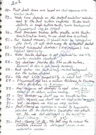 ASNT Liquid Penetrant Testing (PT) Level III Notes - Dr. Samir Saad (Handwriting)
