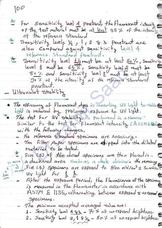 ASNT Liquid Penetrant Testing (PT) Level III Notes - Dr. Samir Saad (Handwriting)