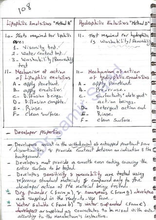 ASNT Liquid Penetrant Testing (PT) Level III Notes - Dr. Samir Saad (Handwriting)