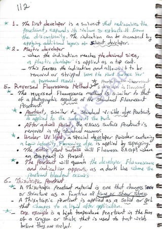 ASNT Liquid Penetrant Testing (PT) Level III Notes - Dr. Samir Saad (Handwriting)