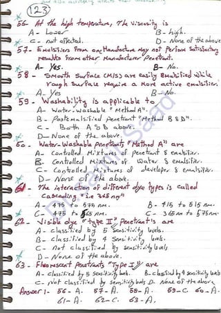ASNT Liquid Penetrant Testing (PT) Level III Notes - Dr. Samir Saad (Handwriting)