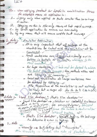 ASNT Liquid Penetrant Testing (PT) Level III Notes - Dr. Samir Saad (Handwriting)