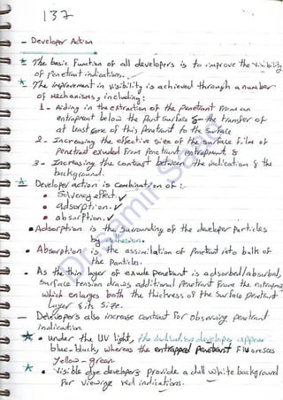 ASNT Liquid Penetrant Testing (PT) Level III Notes - Dr. Samir Saad (Handwriting)