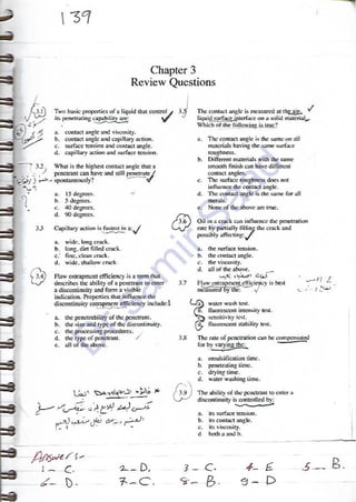 ASNT Liquid Penetrant Testing (PT) Level III Notes - Dr. Samir Saad (Handwriting)