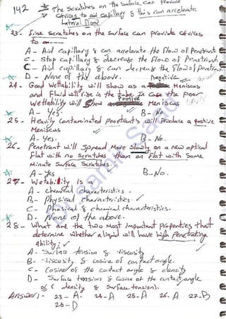 ASNT Liquid Penetrant Testing (PT) Level III Notes - Dr. Samir Saad (Handwriting)