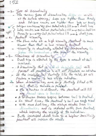 ASNT Liquid Penetrant Testing (PT) Level III Notes - Dr. Samir Saad (Handwriting)