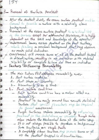 ASNT Liquid Penetrant Testing (PT) Level III Notes - Dr. Samir Saad (Handwriting)
