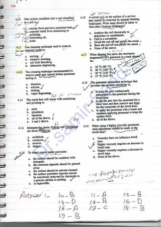 ASNT Liquid Penetrant Testing (PT) Level III Notes - Dr. Samir Saad (Handwriting)