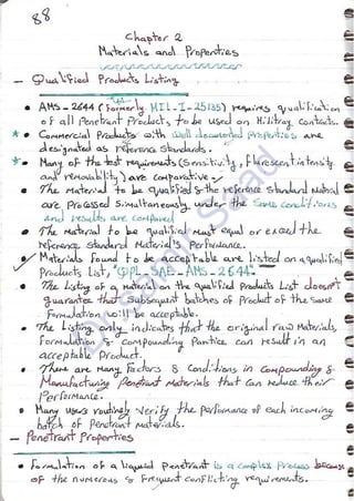 ASNT Liquid Penetrant Testing (PT) Level III Notes - Dr. Samir Saad (Handwriting)