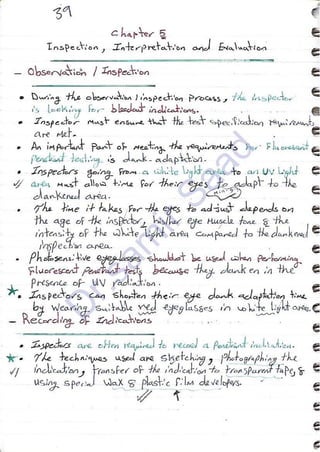 ASNT Liquid Penetrant Testing (PT) Level III Notes - Dr. Samir Saad (Handwriting)