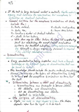 ASNT Liquid Penetrant Testing (PT) Level III Notes - Dr. Samir Saad (Handwriting)