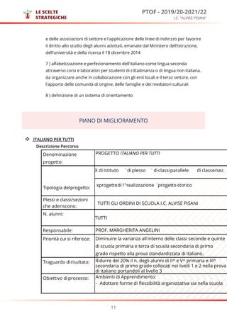 LE SCELTE
STRATEGICHE
PTOF - 2019/20-2021/22
I.C. "ALVISE PISANI"
e delle associazioni di settore e l'applicazione delle l...