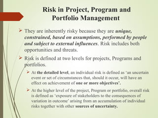 Project/Program Risk management | PPT