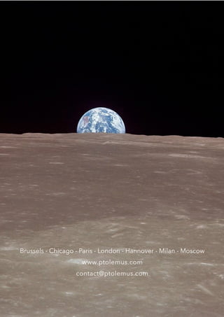 INTRODUCTION
© PTOLEMUS - www.ptolemus.com - Connected Mobility Services Global Forecast - April 2016 - All rights reserved
Strictly reserved for the internal use of the reader - Distribution to third parties is prohibited 37
Brussels - Chicago - Paris - London - Hannover - Milan - Moscow
www.ptolemus.com
contact@ptolemus.com
 